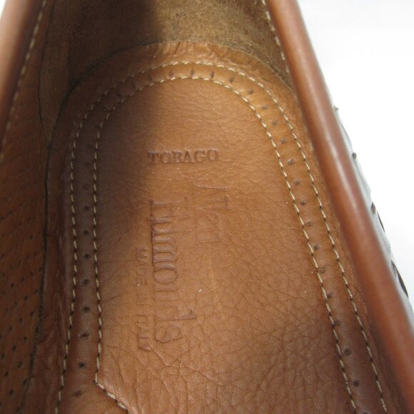 Allen Edmonds EUC Mens Size 12 M Made Italy Brown Leather Woven Tassel Loafers main image 5